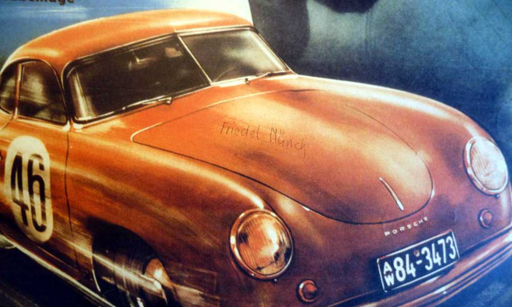 Porsche 356 Friedel Münch Autogramm